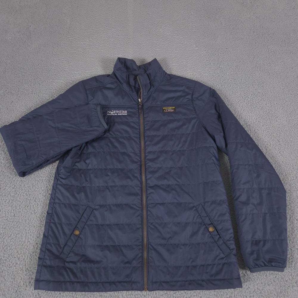 LL Bean Jacket Mens Large Tall Navy Mountain Classic Puffer Softshell Outdoor